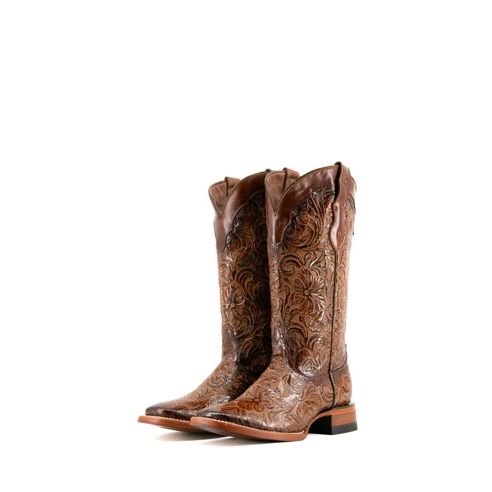 rock em boots women 452 Mila Flor De Luz Square Toe Cowgirl Boot 6.5